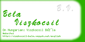 bela viszkocsil business card